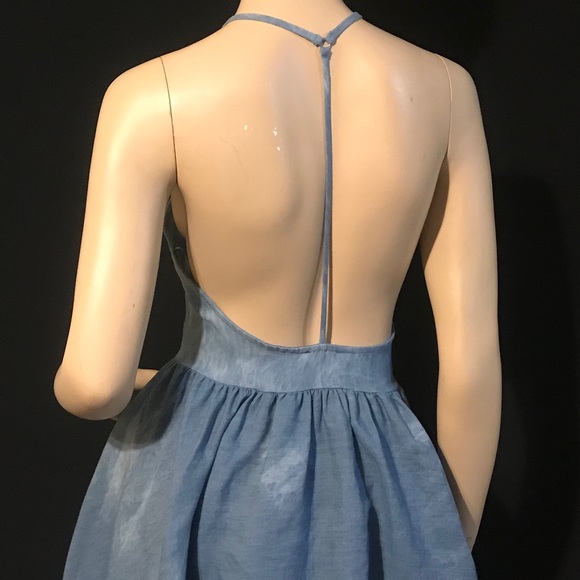 Nasty Gal Denim Small NWT Babydoll Dress - Picture 5 of 8